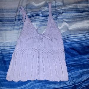 Forever 21 teen purple/violet Cardigan crop top shirt US size Small.